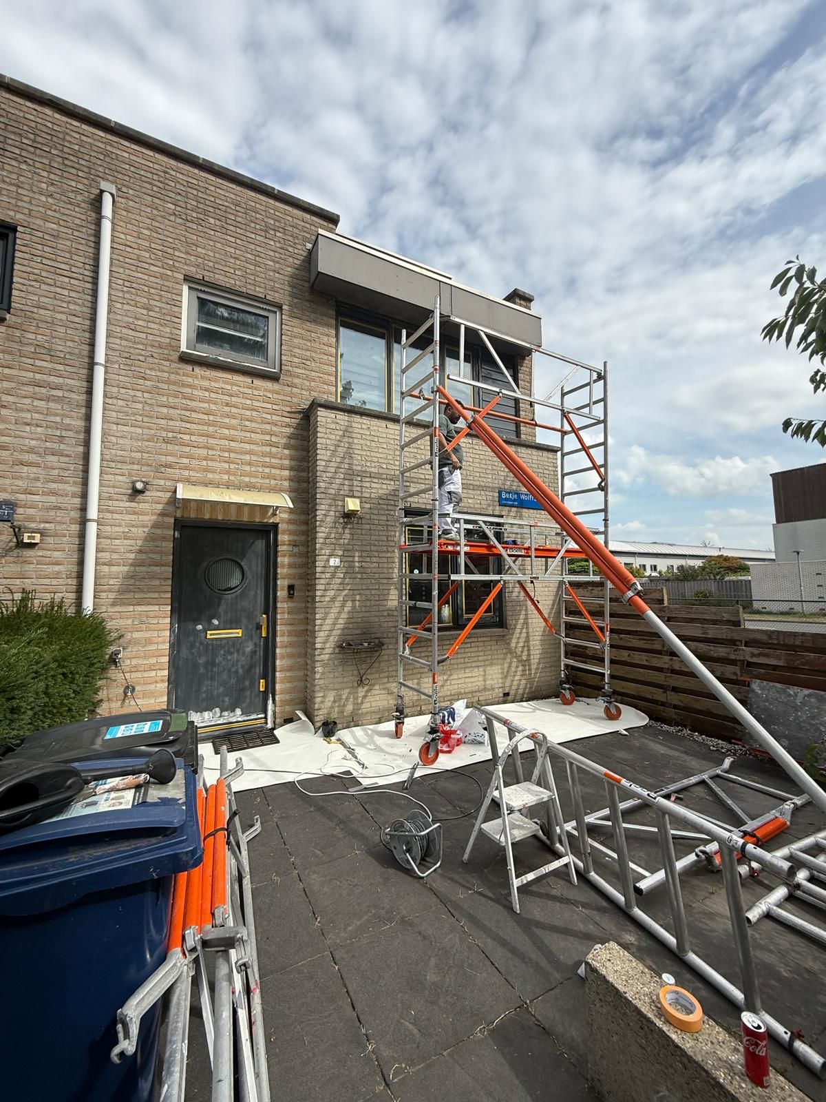 Steigerwerk aan buitengevel